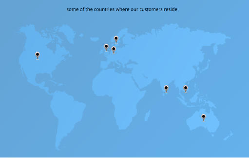 some of the countries where our customers reside